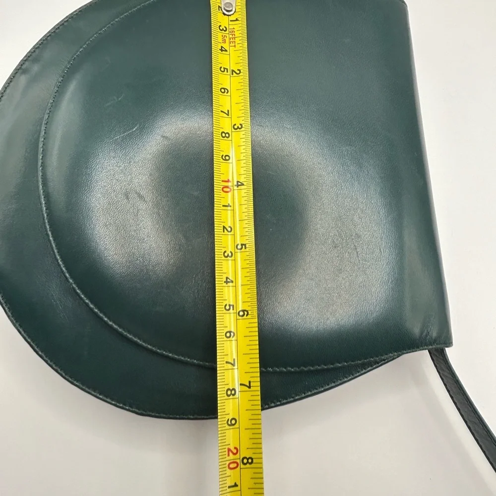 Bally Vintage Saddle Crossbody Teal Leather - Picture 11 of 11